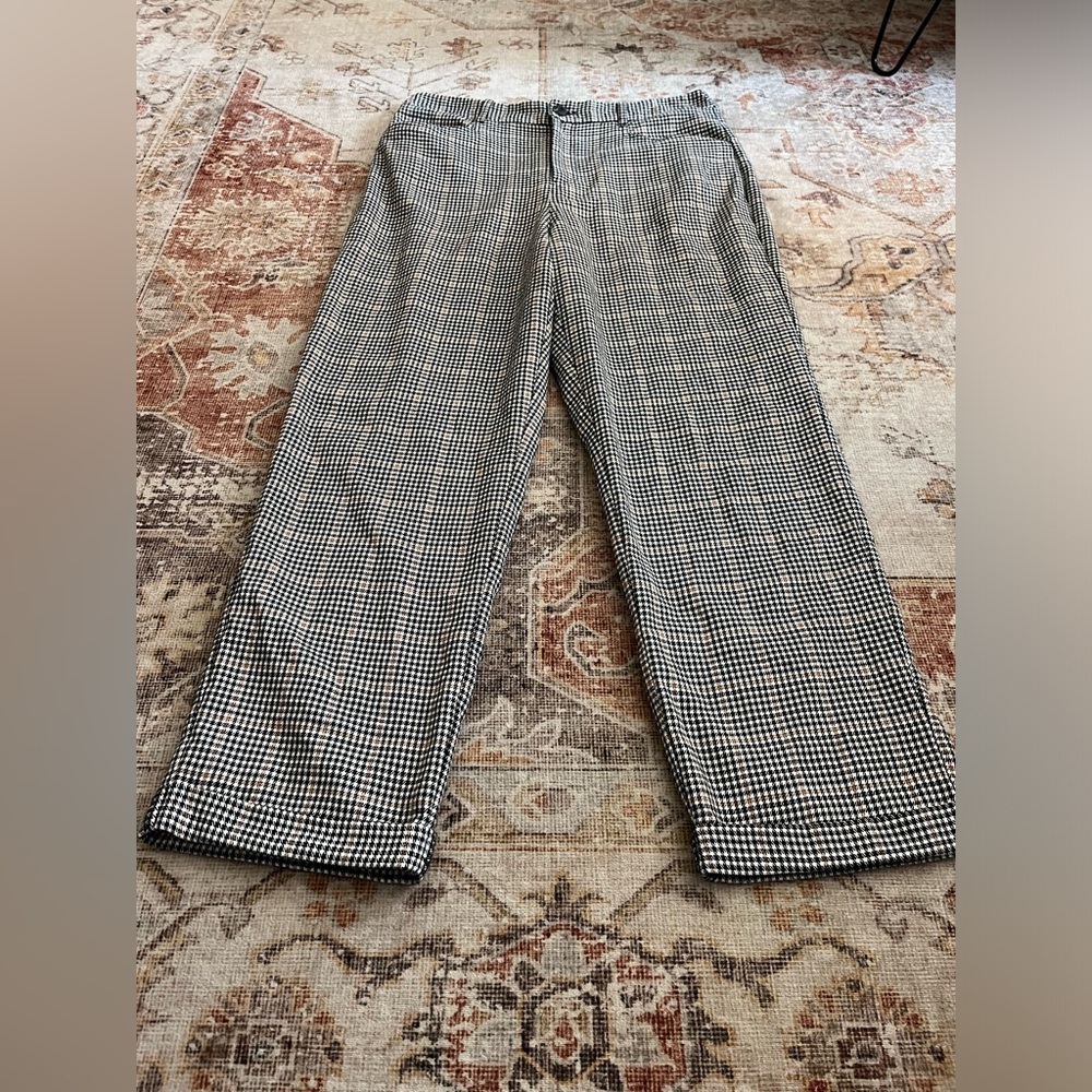 Urban Outfitters tweed print cropped straight leg pants - Picture 3 of 7